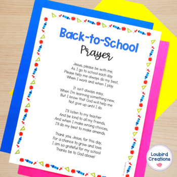 Back to School Prayer | Activities | Bulletin Board for Catholic ...
