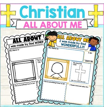 Preview of Christian Beginning of Year activity All About Me Get To Know You All about me