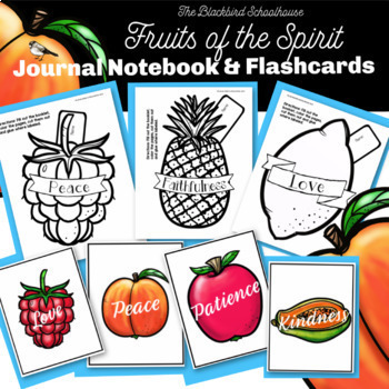 Preview of Christian Bible Study: Fruit of the Spirit Journal and Flashcards