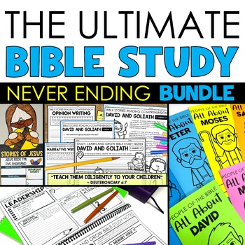 Preview of Christian Bible Study Lessons & Activities Growing Bundle