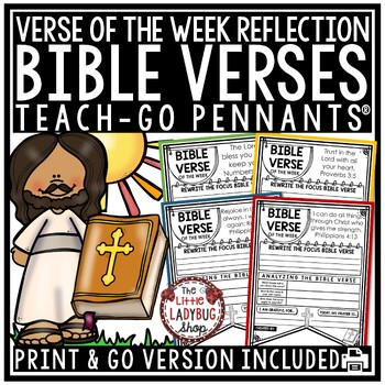 Preview of Bible Study Lessons for Kids Weekly Journal Reflections Bible Verses Posters
