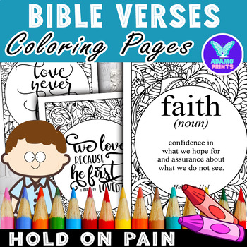 Preview of Christian Bible Verses Coloring Pages Religious Classroom Activities NO PREP