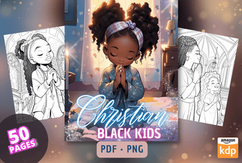 Preview of Christian Black Kids - Coloring Book