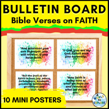 Preview of Christian Bulletin Board BIBLE Verses on FAITH