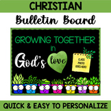 Christian Bulletin Board, Door Decor: Growing Together in 