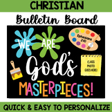Christian Bulletin Board, Door Decor: We Are All God's Mas