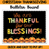 Christian Bulletin Board, Door Decor: We Are Thankful For 