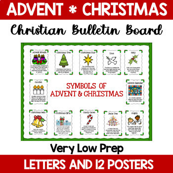 The Symbols of Advent and Christmas Bulletin Board: by Teaching To Go