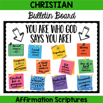 Preview of Christian Bulletin Board: Affirmation Scriptures