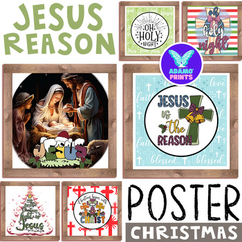 Preview of Christian CHRISTMAS Jesus Posters Religious Classroom Decor Bulletin Board Ideas