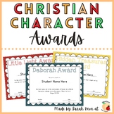 Christian Character Awards - EDITABLE - For Elementary School
