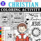 Christian Chosen Blessed Coloring Pages JESUS Religious Ac