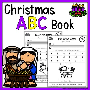 Christian Christmas Alphabet Book by First Grade Maestra Trisha Hyde