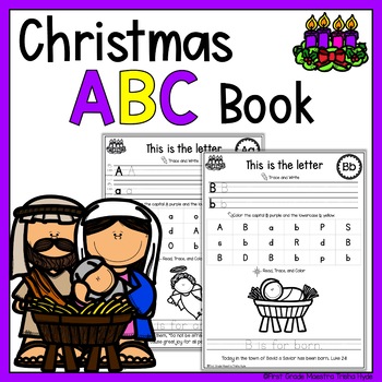 Christian Nativity Christmas Alphabet Book | Handwriting | TPT