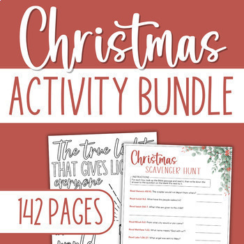 Preview of Christian Christmas Bible Activity Advent BUNDLE