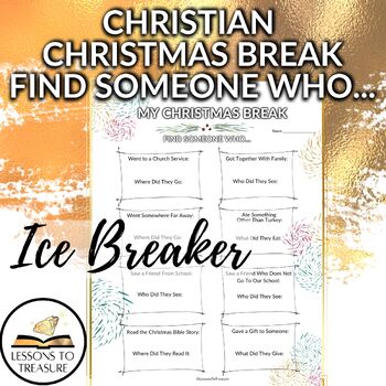 Preview of Christian Christmas Break Find Someone Who... Ice Breaker, New Year, Religious