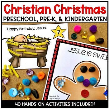 Preview of Christian Christmas and Nativity Activities for Preschool and PreK