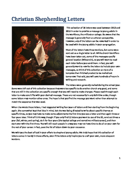 Preview of Christian Church  Shepherding Letters for Young Adults, Military, and College