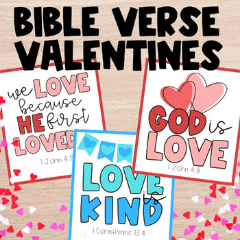 Valentine's Day Bible Verse Themed Cards by Little Light Resources