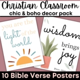 Christian Classroom Decor: Neutral Boho Inspiring Bible Ve