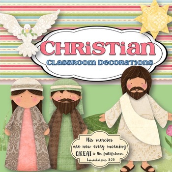 Preview of Christian Classroom Decorations MEGA bundle-Editable!