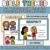 Christian Classroom Rules Posters - Child-Friendly Bible V
