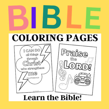 Christian Bible Coloring Pages with Bible Verses by Lydia Almeida