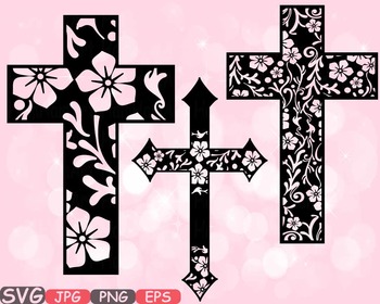 Download Christian Cross Jesus clipart crosses religious flower Hope Faith Rejoice -485s