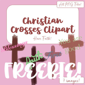 Preview of Christian Crosses Clipart Freebie