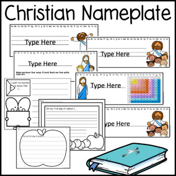 Preview of Christian Desk Name Tags for desk - CSW