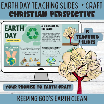 Preview of Christian Earth Day Craft + Teaching Slides: Eco Promise & Biblical Stewardship