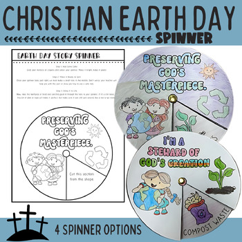 Preview of Christian Earth Day Spinner Activity: Celebrate God's Biblical Creation