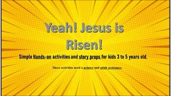 Preview of Christian Easter Craft and Story activities for 3-6 year olds