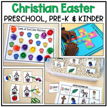 Preview of Christian Easter Activities for Preschool, PreK and Kindergarten