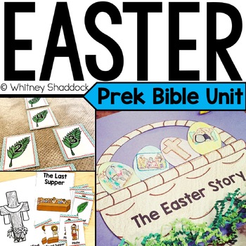 Preview of Christian Easter Story Bible Lessons for Kids Sunday School Unit in Preschool