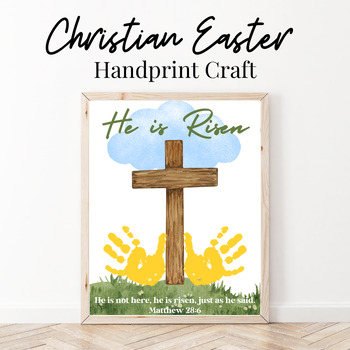 Preview of Christian Easter Craft with Handprints