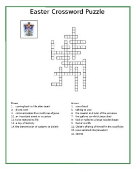 Preview of Christian Easter Crossword and Word Search