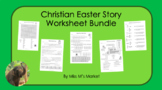 Christian Easter Story Worksheet Bundle