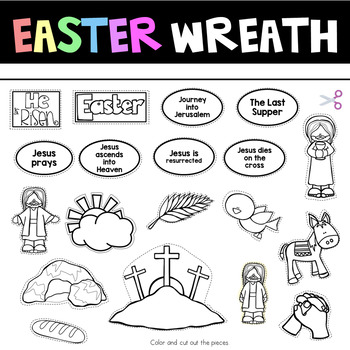 Christian Easter Wreath by The Kinder Kids | Teachers Pay Teachers