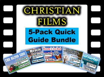 Preview of Christian Films - 5-Pack Bundle - 5 Quick Guides with Answer Keys