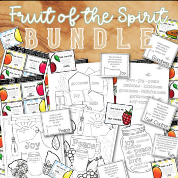 Preview of Christian Fruit of the Spirit BUNDLE- Posters, Worksheets, Task Cards/Activities