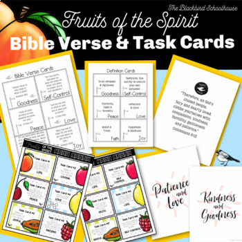 Preview of Christian Fruit of the Spirit Bible Study: Posters, Flash Cards and Task Cards