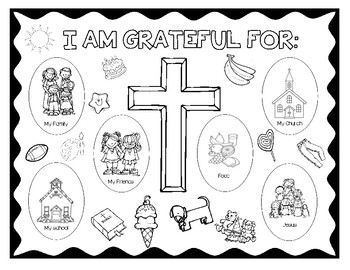 Preview of Christian Grateful Placemat/Poster for Thanksgiving