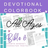 Christian Growth Mindset Coloring Book and Reflective Jour