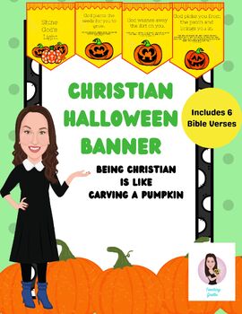 Preview of Christian Halloween Decoration. How Christians Are Like Pumpkins Banner