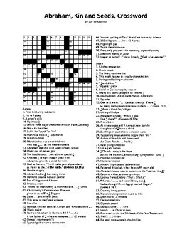 Christian History Genesis Abraham His Clan Lot Crossword Puzzle