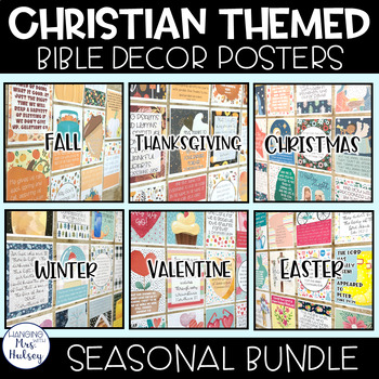 Preview of Christian Holiday and Seasonal Bible Poster Bundle