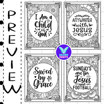 Christian JESUS Quotes Coloring Pages Bible Verse Religious Activities ...