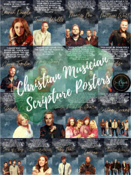 Preview of Christian Musicians Scripture Posters- Set of 17