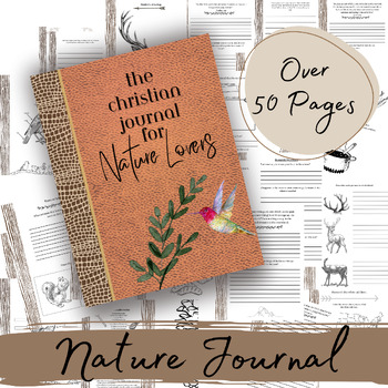 Preview of Christian Nature Journal Homeschool Bible Scripture Study with Art and Writing